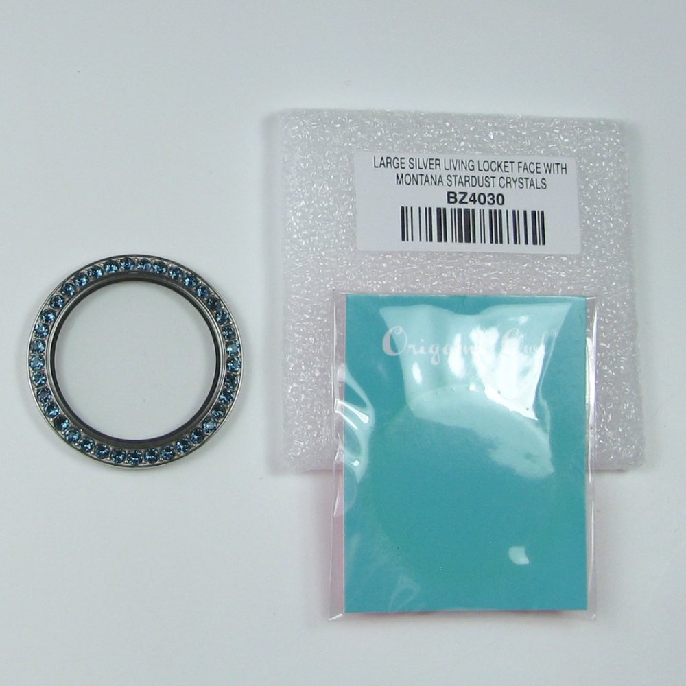 Origami Owl Montana Stardust Crystal Large Face